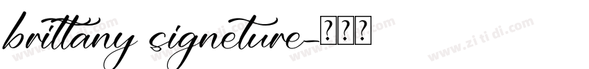 brittany signeture字体转换